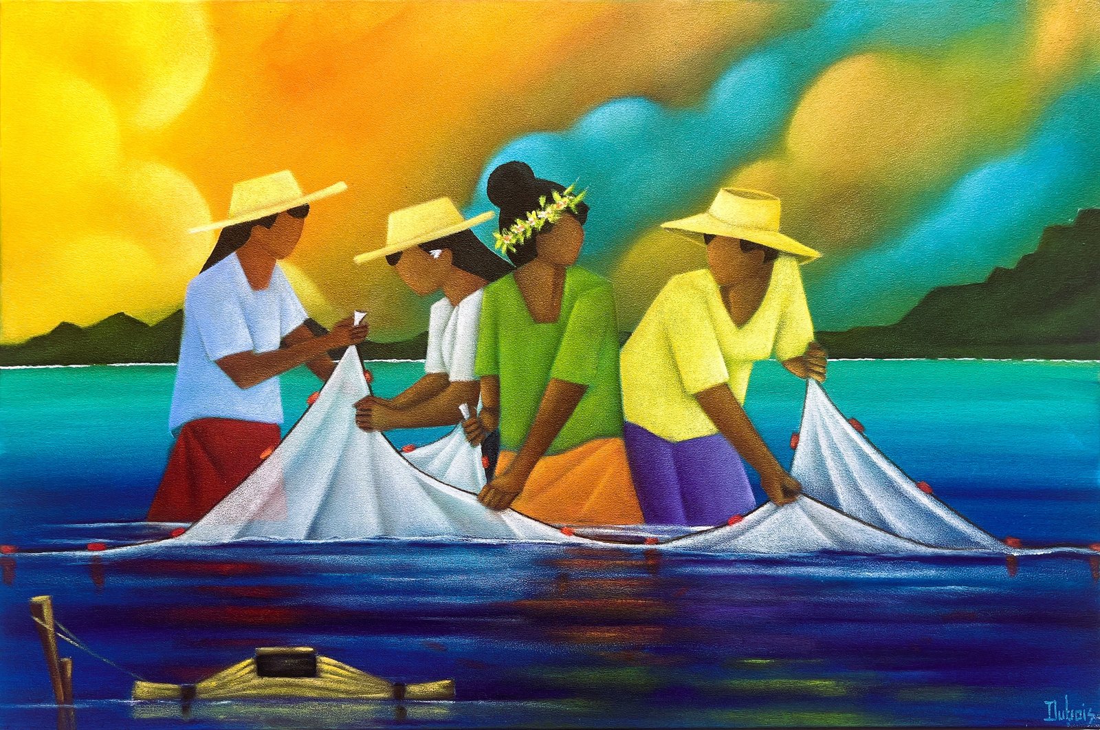 Vahine à la pêche — Philippe Dubois