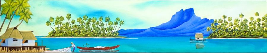 Lever du jour sur le lagon de Bora-Bora — Philippe Dubois