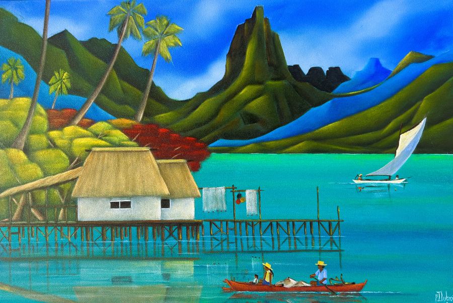 Fare dans la baie d'Opunohu — Philippe Dubois