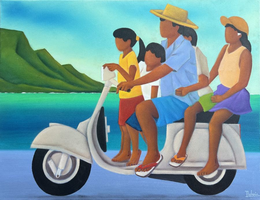 Famille à vespa — Philippe Dubois