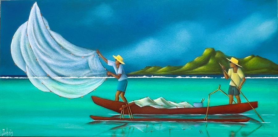 La pirogue à l'épervier — Philippe Dubois